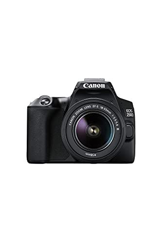 Canon Cámara digital (24, 1 megapíxeles, pantalla de 7,7 cm (3"), Vari-Angle Display, sensor APS-C, 4K, Full HD, DIGIC 8, WLAN, Bluetooth), incluye objetivo EF-S 18-55mm f/3.5-5,6 III, Negro